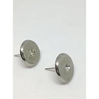 Ohrstecker mit Betonfüllung und Straßsteinchen, Geschenk