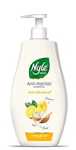 Nyle Naturals Anti Dandruff Shampoo, With Lemon And Curd, Gentle and soft shampoo , PH balanced and Paraben free, For Men and Women,800ml