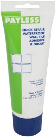 Waterproof Wall Tile Adhesive &amp; Grout - Kitchen/Bathroom - White 250ml
