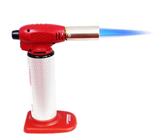 ROTHENBERGER Industrial hochwertiger Flambierbrenner Universalbrenner HOT FIRE , Über-Kopf-Arbeiten möglich, stufenlose Flammenregulierung bis 1300 Grad, wiederbefüllbar , 1500002990, rot