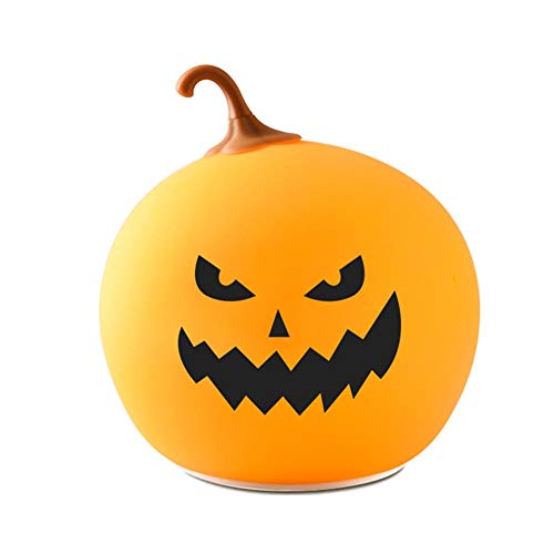 Preisvergleich Produktbild CARTEY LED Kürbis Licht Halloween Silikon Nachtlicht Touch Lampe Nachtleuchte Nachtlampe Nachttischlampe Schlummerleuchte Stimmungslampe mit USB für Halloween Party Weihnachten Ostern Häuser Gärten