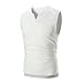 Produktbild MEIbax Clearance Herren Casual Solid V-Ausschnitt ärmellose T-Shirt Top Weste Bluse (Weiß, XL)