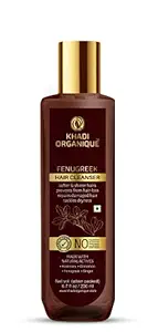 Khadi Organique Fenugreek Hair Cleanser / Shampoo No Parabens, Silicones, Phthalates, Sulphates No Harmful Chemical Cleanser 200 ML