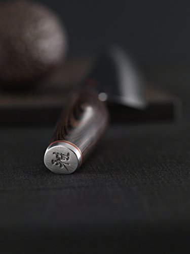 Miyabi 234074-181-0 Santokumesser Kochmesser, Stahl, 180 mm, silber / braun, 37,5 x 7,5 x 2,9 cm - 3