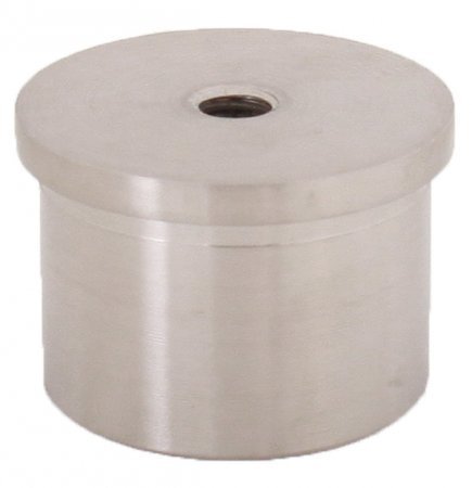 Edelstahl Wandanschluss mit M8 Innengewinde für Rohr 42,4/2,0 mm, V2A (S014150)