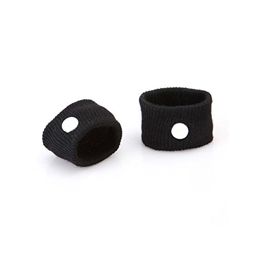 A&M Fitness® Bracelet Anti Nausee Mal des Transports, Bracelet Acupression Enfant Noir, Paire de Bracelet Anti