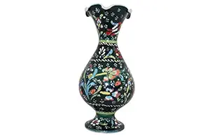 Turkceramics Imported Relief Vase (25 cm, Green)