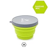 Diese tragbare Schüssel kann auf weniger als einen Zoll gefaltet werden, um einfach zu verstauen oder zu transportieren, ohne Platz in Rucksack, Koffer, Satteltasche usw. zu nehmen, so dass sie perfekt für Reisen, Camping oder Wandern ist.