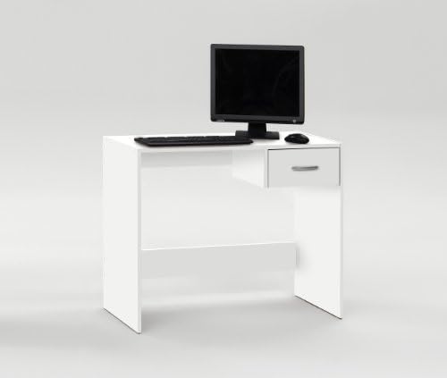 PAUL White Finish Office Computer Desk / Workstation / Study Table