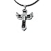 Produktbild Angebote Unisex Männer Edelstahl Kreuz Anhänger Halskette Schmuck Boy & Men Geschenk Moeavan (Schwarz B)
