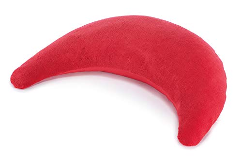 Preisvergleich Produktbild Theraline - Der Plüschmond Mondkissen Stillkissen 140x27 cm Uni Korallrot