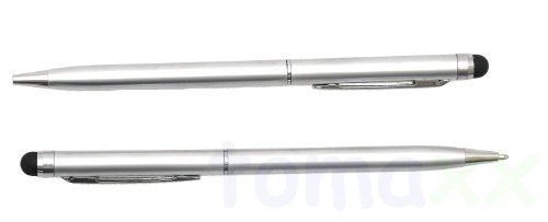 2 x tomaxx Stylus Pen – Eingabestift + Kugelschreiber für Samsung Galaxy S5 mini, iPhone 6, Samsung Galaxy S5, Samsung Galaxy Alpha, HTC M7, HTC One SV, Sony Xperia E + E dual, Nokia Lumia 620, alle iPhone, iPad, iPod, Samsung Galaxy Note 2 N7100, Galaxy S1 S2 S3 Tab alle, Motorola Maxx LG P880 Sony Xperia Go Tipo Miro, Galaxy S Duos S7562 usw… - 2