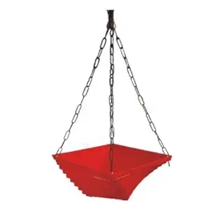 Antier Twister Red Hanging Chain Pot/Decorative Twister Pot