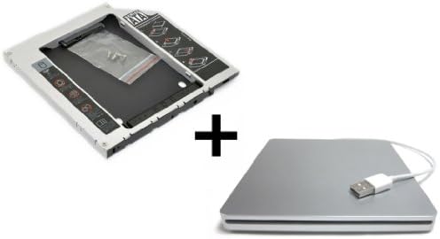 HDD/SSD adapter caddy for MacBook (Pro) 13" 15" (2006 - Early 2008) replaces SuperDrive + USB enclosure for SuperDrive 9.5 mm (SATA - PATA/IDE) - TheNatural2020
