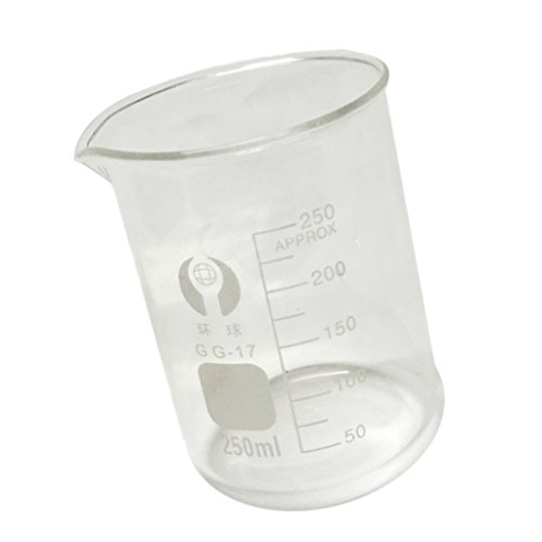 MagiDeal Messbecher Werkzeug, Transparente Borosilikatglas Labor Messbecher - Klar, 250ml