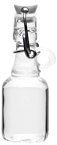 gouveo 48 Set leere 40 ml Henkelflasche inkl. Bügelverschluss und 28-seitige Flaschendiscount-Rezeptbroschüre Flaschen Likörflaschen Schnapsflaschen Glasflaschen - 3