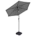 Produktbild 1a-Handelsagentur Alu Sonnenschirm mit Kurbel 2m Gartenschirm Ampelschirm Balkon Schirm Terrasse (anthrazit)