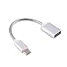 Produktbild Hunpta, USB-C 3.1 Typ C Stecker auf USB-Buchse OTG-Konverter-Adapter-Kabel silberfarben