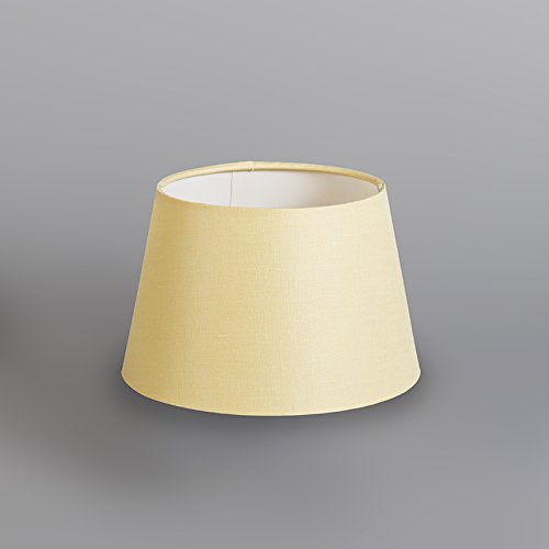 QAZQA Leinen Lampenschirm 20cm rund DS E27 leinen creme , Rund konisch Schirm Pendelleuchte, Schirm Stehleuchte, - 3