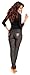 Zeta Ville Pregnancy Maternity Denim Trousers Pants Black Eco Leather Panels 070 (UK 16/18, Denim Black)