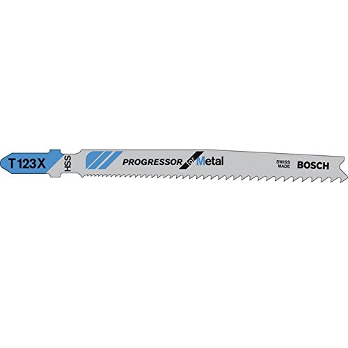 Bosch Pro Stichsägeblatt Progressor for Metal zum Sägen in Metall (5 Stück, T 123 XF)