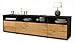 Produktbild Stil.Zeit TV Schrank Lowboard Bella, Korpus in Anthrazit Matt/Front im Holz-Design Eiche (180x49x35cm), mit Push-to-Open Technik und Hochwertigen Leichtlaufschienen, Made in Germany