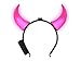Produktbild Blink Haarreifen Teufelshörner lang blinkender Haarreif Pink Festivalausrüstung Festival Gadget Zubehör von ALSINO