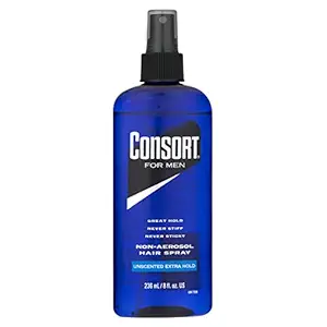Consort Extra Hold Non-Aero Hair Spray Pump, Unscented, 8 Ounce