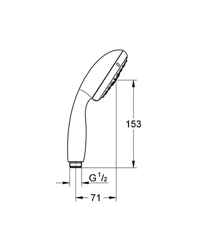 Grohe Vitalio start 27953000 Duschkopf, Handbetrieb, 3 Düsen - 2