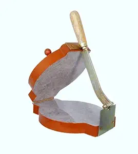 Wooden Puri/Papad/Roti Maker Press Machine with Pre-Fitted Handle Manual Press Roti, Papad, Khakhra, Chapati Maker(Saag Wooden, Pack of 1)