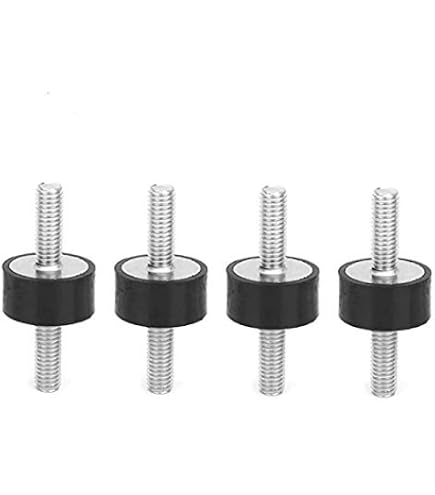 Silent Blocs Anti-vibration M6 - Lot De 8 - Dimensions 20x15 Mm, Filetage M6x18 - Pour Moteurs, Pompes, Machines