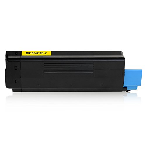 4 Toner kompatibel zu OKI C3100, C3200, C5100, C5200, C5250, C5300, C5400, C5450, C5510 – Schwarz 6.000 Seiten, Color je 6.000 Seiten - 5