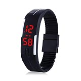 EBILUN Student Armbanduhr Mini Mode wasserdicht Digital LED Sport Armbanduhr schwarz