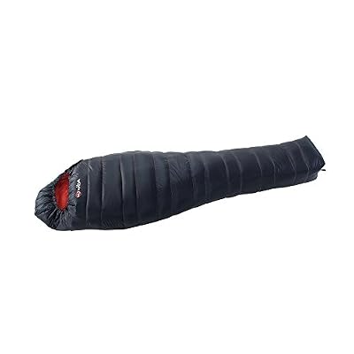 Wilsa Outdoor Sac de Couchage Duvet 10° Sarcophage 210x80 cm Noir/Rouge, Down Ultralite 150 104000