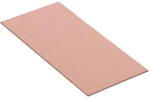 Fudeshe Pure Copper Sheet,DIY 100x50mm T2 Copper Discs Durable Blanks Metal Sheets for Crafts, Electrical Repairs, Industry(0.8x50x100mm)