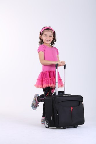 Kross Precision 17 3    Business Roller    Classic        lightweight Roll-Koffer f  r Laptops Notebooks Netbooks     Schwarz  rot