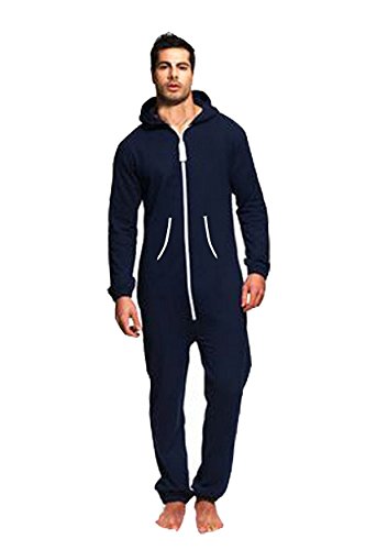 Colores lisos Onesie Newfacelook Mens Hoody todo en un zip Hoodie Mono ...