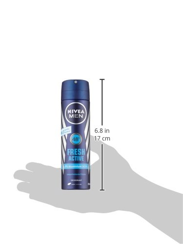 Nivea Men Deo Fresh Active Spray, ohne Aluminium, Doppelpack, 1er Pack (2 x 150 ml) - 3