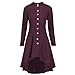 Produktbild Damen Herbst Elegant Gothic Mäntel Kleider Lace Up Kapuzenmantel Trenchcoat Lang Hoodie Asymmetrisch Button-down Jacke Windbreaker Lang Gotischer Gehrock Uniform Kostümparty Outwear Oversize Rovinci