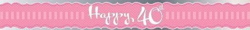 Perfectly Pink Party - Happy 40th Birthday Sash