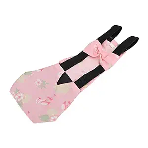 Pet Chicken Diapers, Fashion Poultry Diaper Nylon Buckle Breathable with Inside Pocket for Chicken for Duck(Flamingo, S Number)