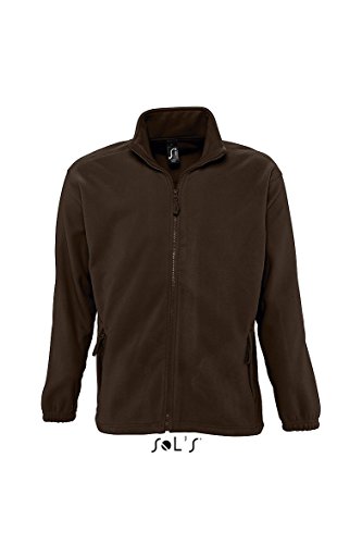 L742 Fleecejacke North Herrenjacke Jacke bergre bis 5XL L,Dark Chocolate