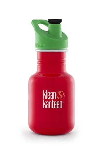 Klean Kanteen Kid Classic Sport Stainless Steel Bottle with Sports Cap, Children (Unisex), Edelstahl Kinderflasche mit Sport Cap 355 ml Kid Sport, Farm House, 355 ml