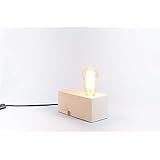 Holzlampe, edison, handgemachte Lampe, Tischlampe, Design Lampe, Jahrgang Lampe. Lampe Berlin.