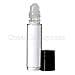 BESTIM INCUK 6-Pack 10ml Refillable Glass Roll-on Bottles for Essential Oil,Aromatherapy,Perfume Bottle and Lip Balms