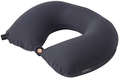 Luxury Travel Neck Pillow with Natural Fabrics &amp; Inflatable for easy storage (Nightshade Blue)