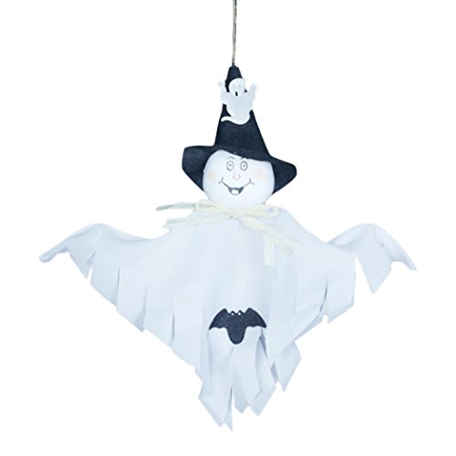 Halloween Hanging Decoration Dolls, VENMO 2pcs Happy Halloween Party Hanging Props Artificial Pumpkin Outdoor Indoor Decoration Cute Ghost String Dolls Toys For Kids (Green)