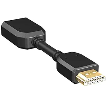 GoldenLeaf High-Speed HDMI Male to Female Connector Cable HDMI Extender for Google Chrome Cast, fire tv Stick, Laptop/PC, LCD/LED TV, Xbox -10cm (Black)