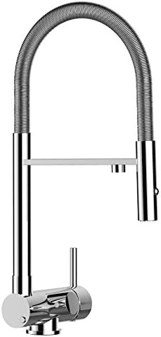 3-Way Kitchen Sink Filter Tap mixer with folding spout 6cm with stainless steel spring and 2 jets spray / under window / Swivel Spout / Professional / Restaurant / Home / Kitchen faucet for all water filter system