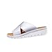 Produktbild Sommer Hausschuhe Förderung Frauen Mode Sommer Flip Flops Einfarbig Sandalen Slipper Strand Schuhe Flacher Anti Rutsch Clogs Pantoletten Slip On Badeschuhe (EU:42, Silber)